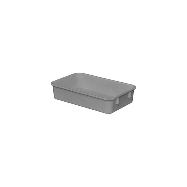 Mfg Tray Nestable Storage Tote, 9-3/4 in L x 6-1/8 in W x 2-1/8 in H, Gray, Fiberglass, 36 PK 9221085136 - main